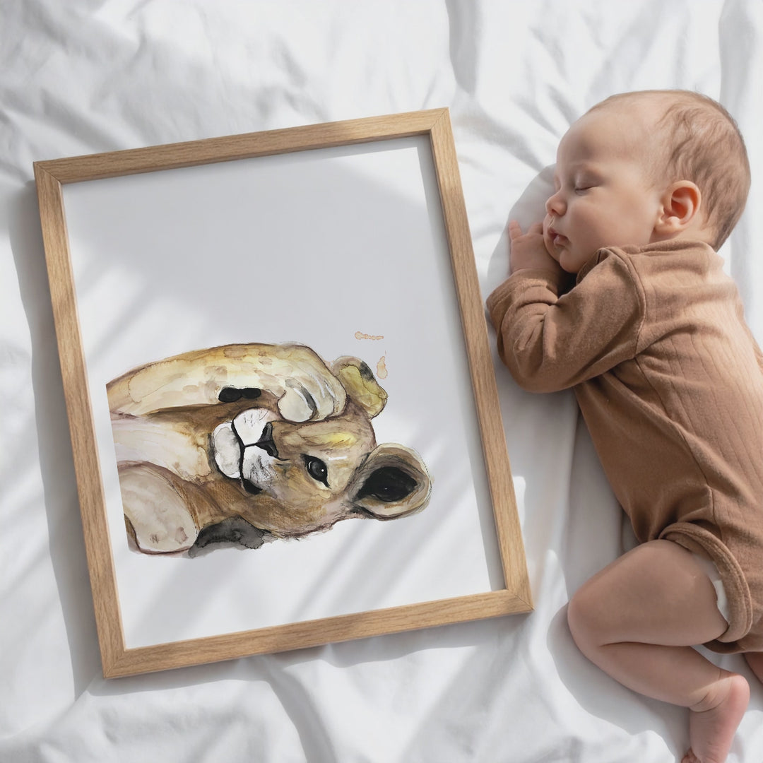 Illustration - Savanna Animals - Lion Cub