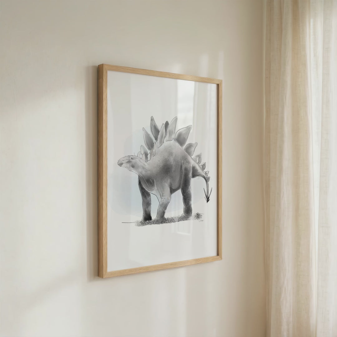 Set of dinosaur illustrations – black and white 2