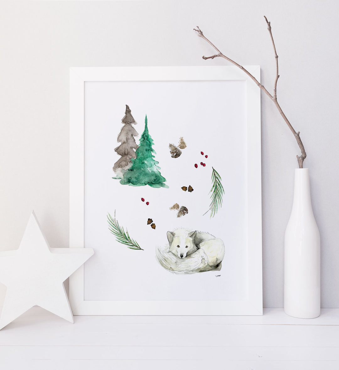 Christmas illustration - Boreal fox