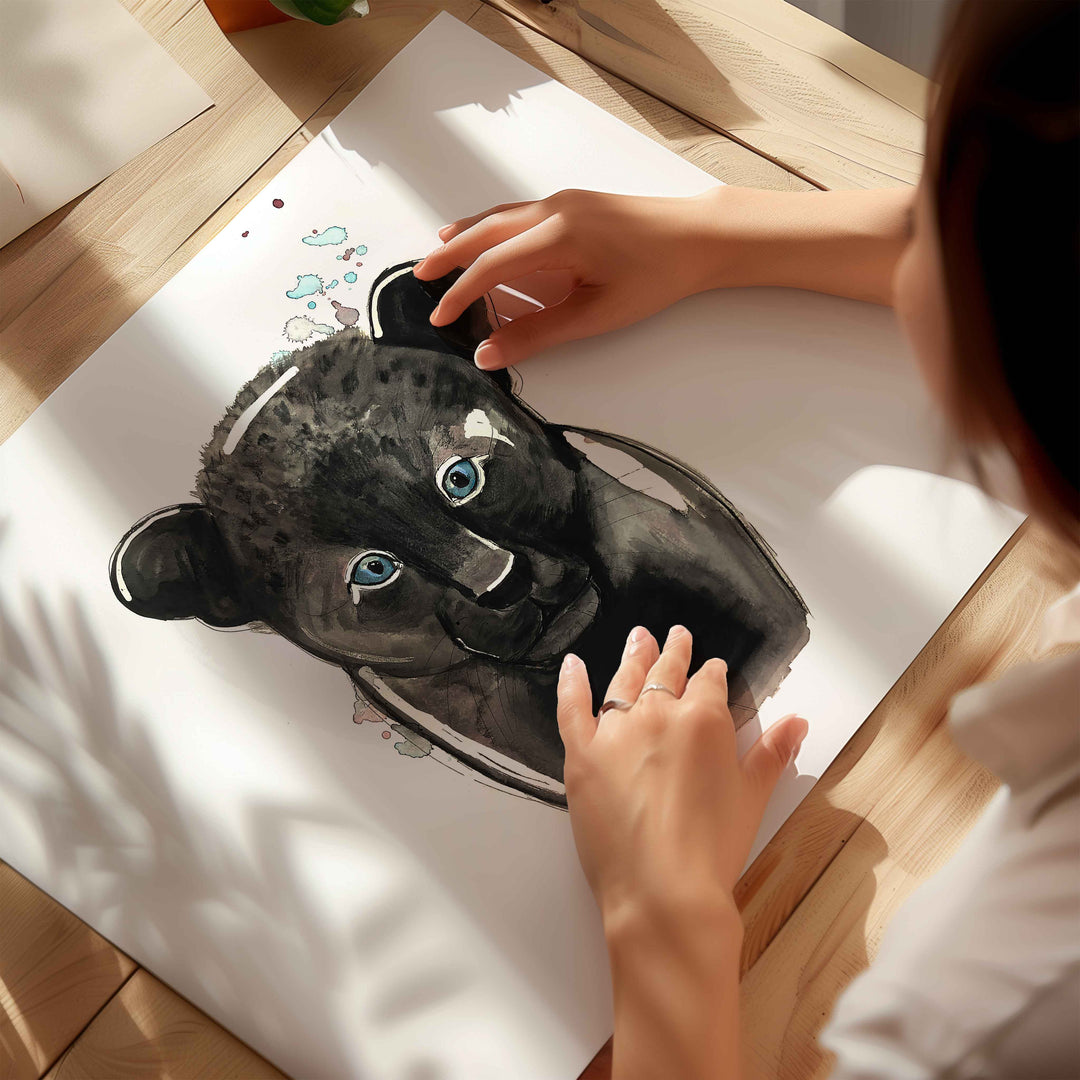 Illustration - Jungle Animals - Black Leopard