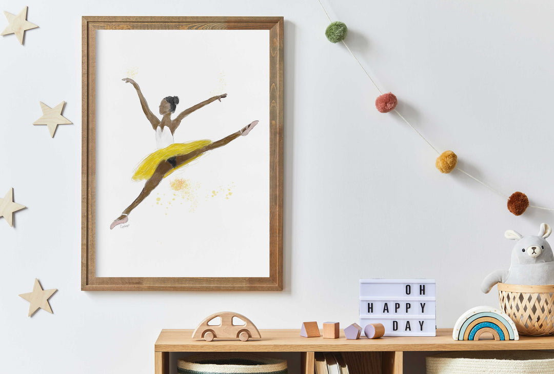 Illustration - Ballerine en plein vol