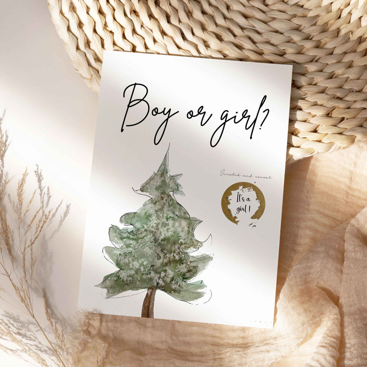 Nature and flowers scratch cards - Meadow Gender reveal - Girl or boy?