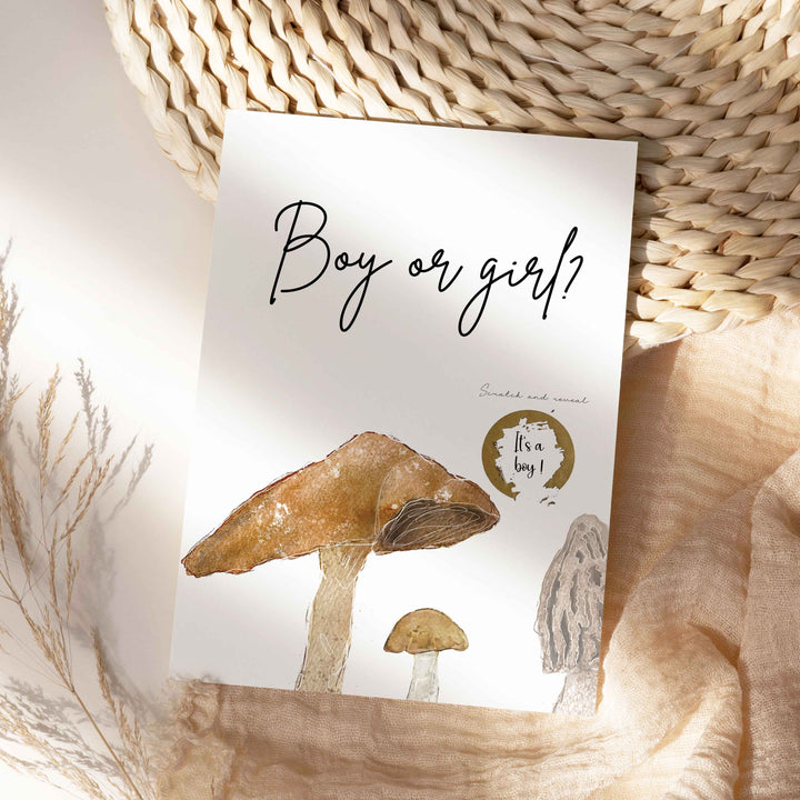 Nature and flowers scratch cards - Meadow Gender reveal - Girl or boy?