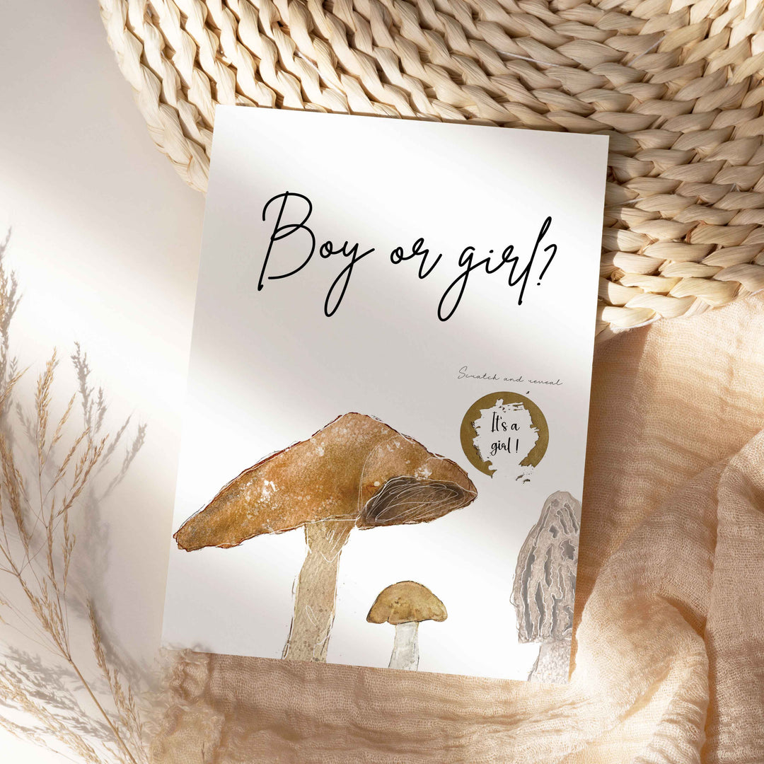 Nature and flowers scratch cards - Meadow Gender reveal - Girl or boy?