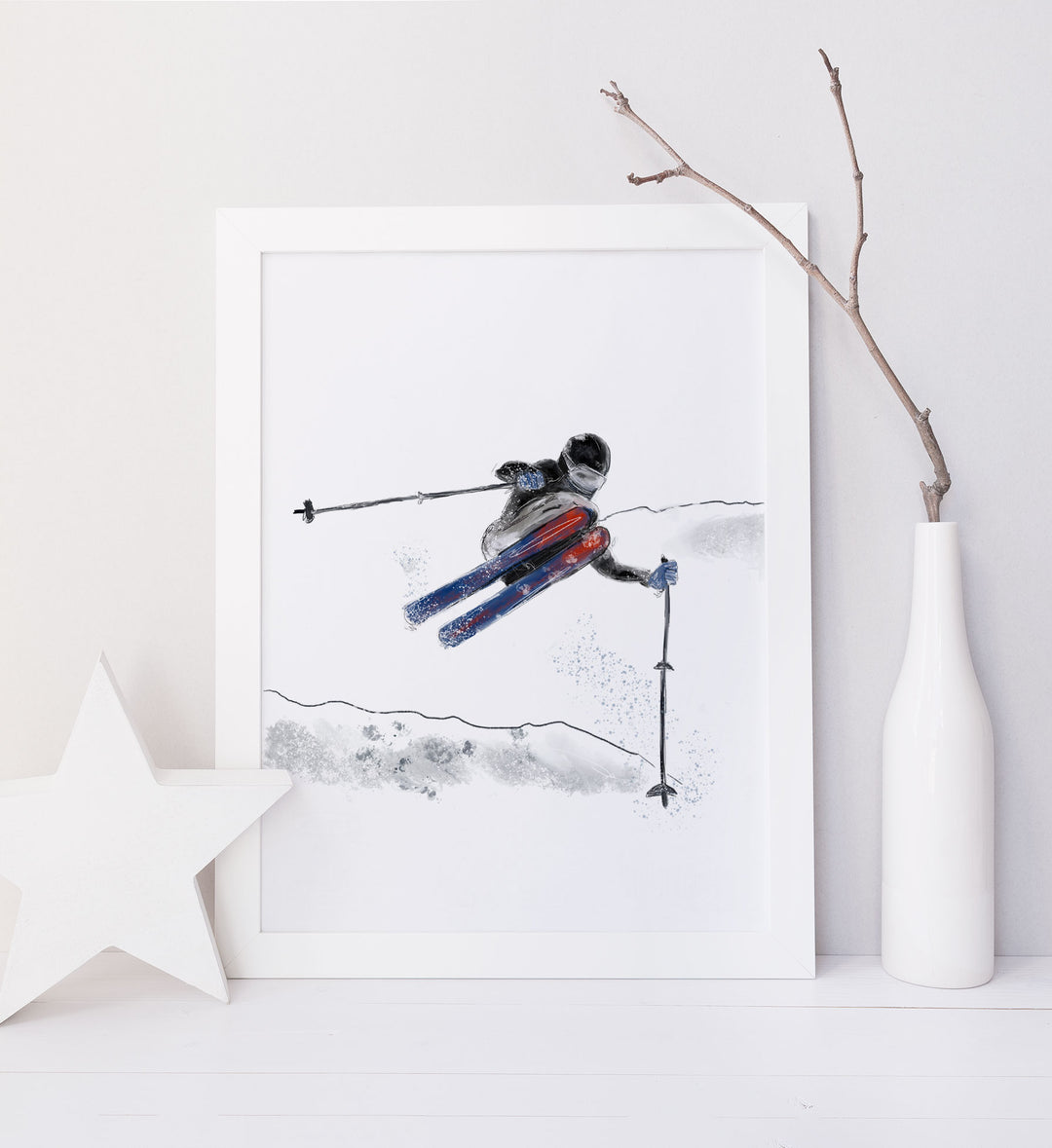 Illustration - Alpine skiing