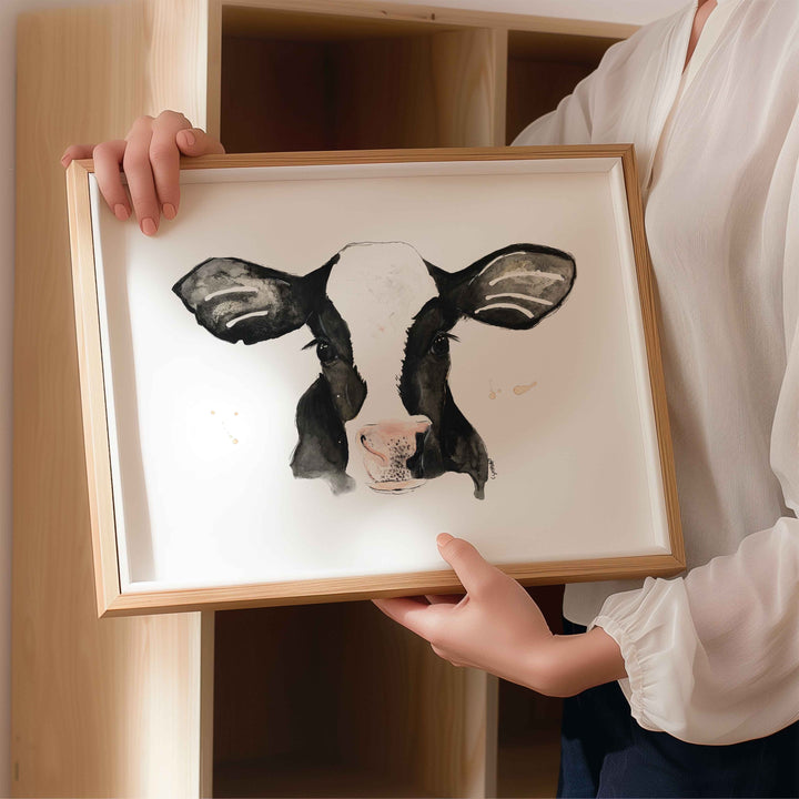 Illustration - farm animals - Holstein cow