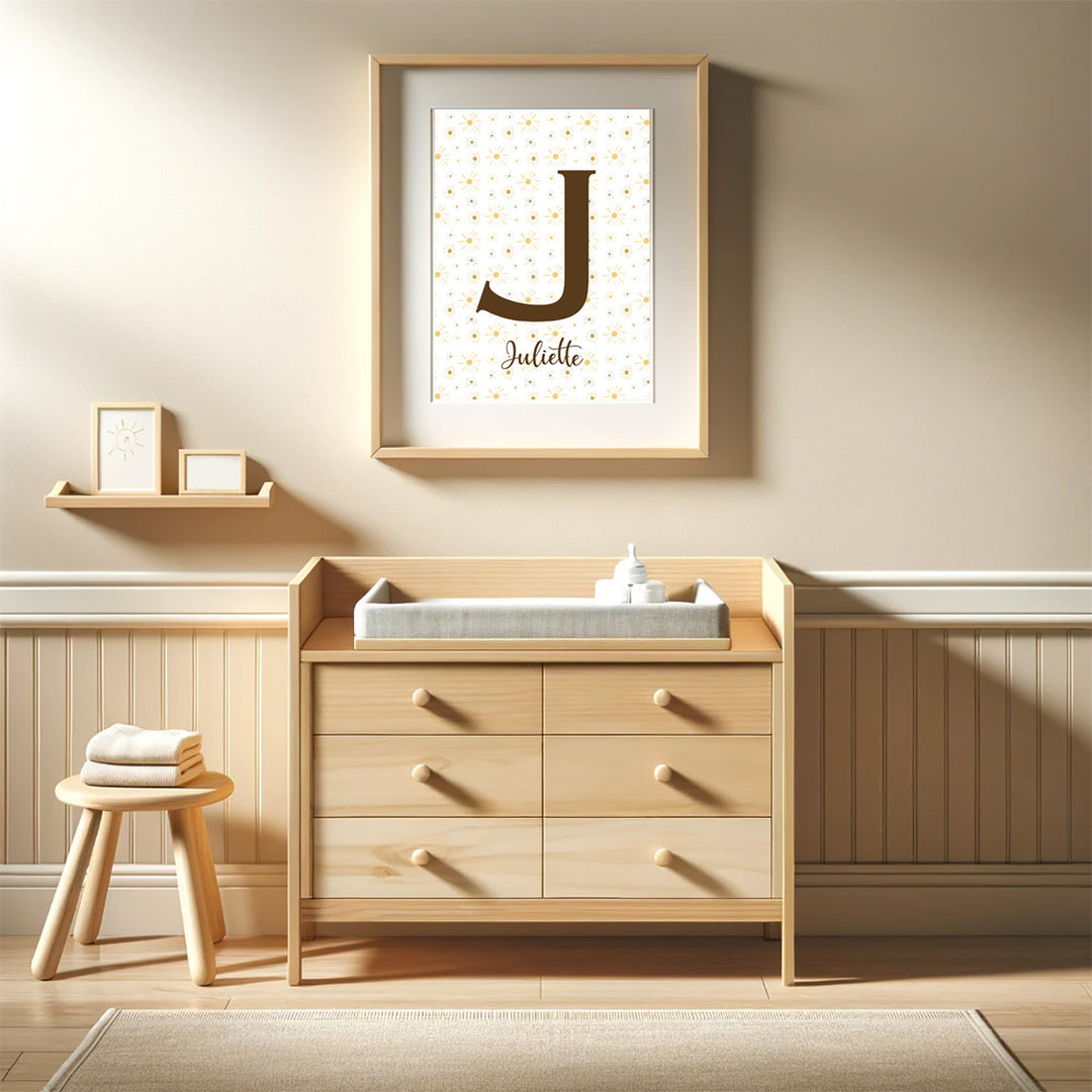 Name and letter print - Little sunshines