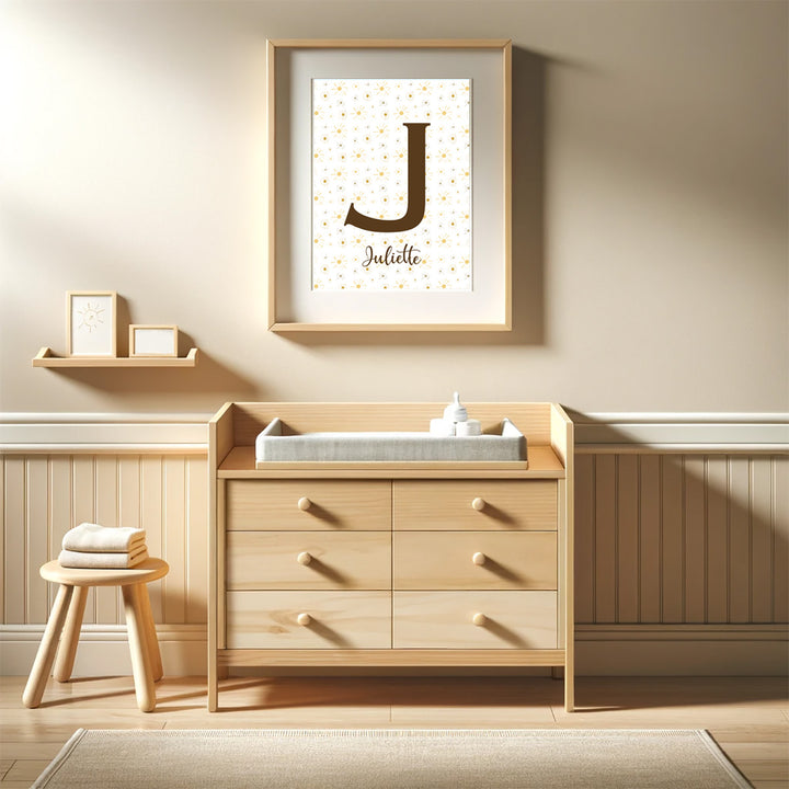 Name and letter print - Little sunshines