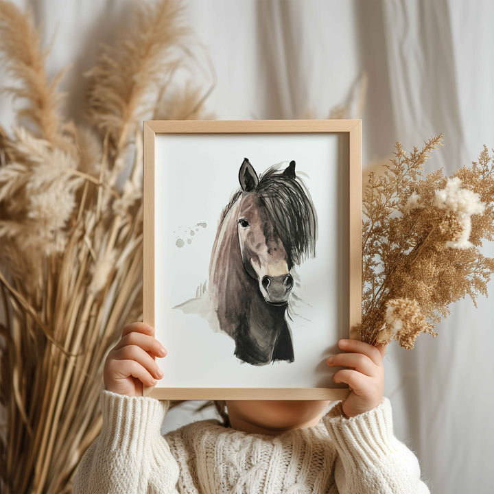Illustration - farm animals - young horse