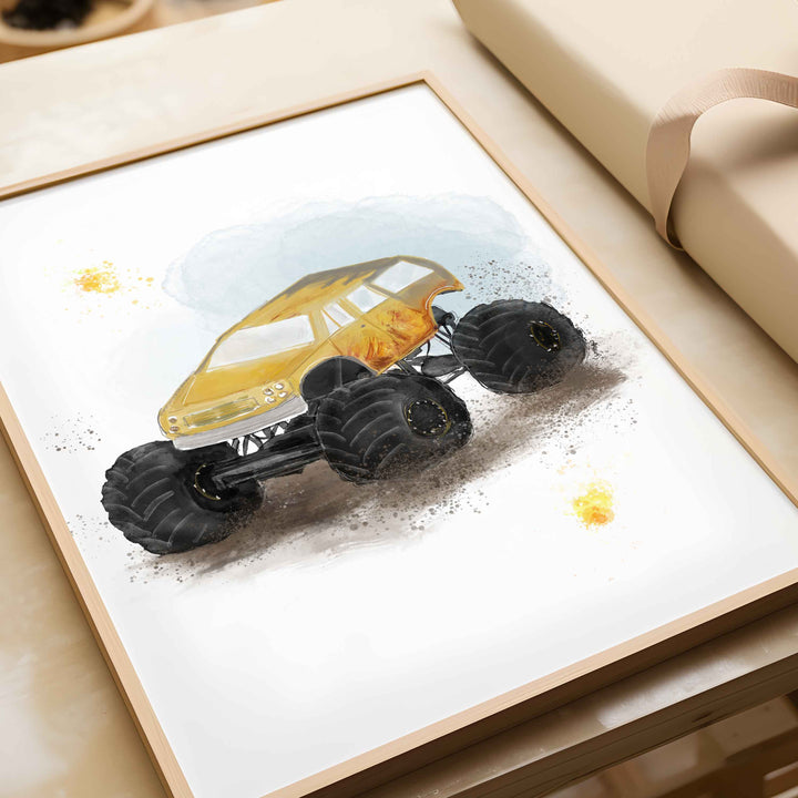 Set of 6 Monster Truck illustrations