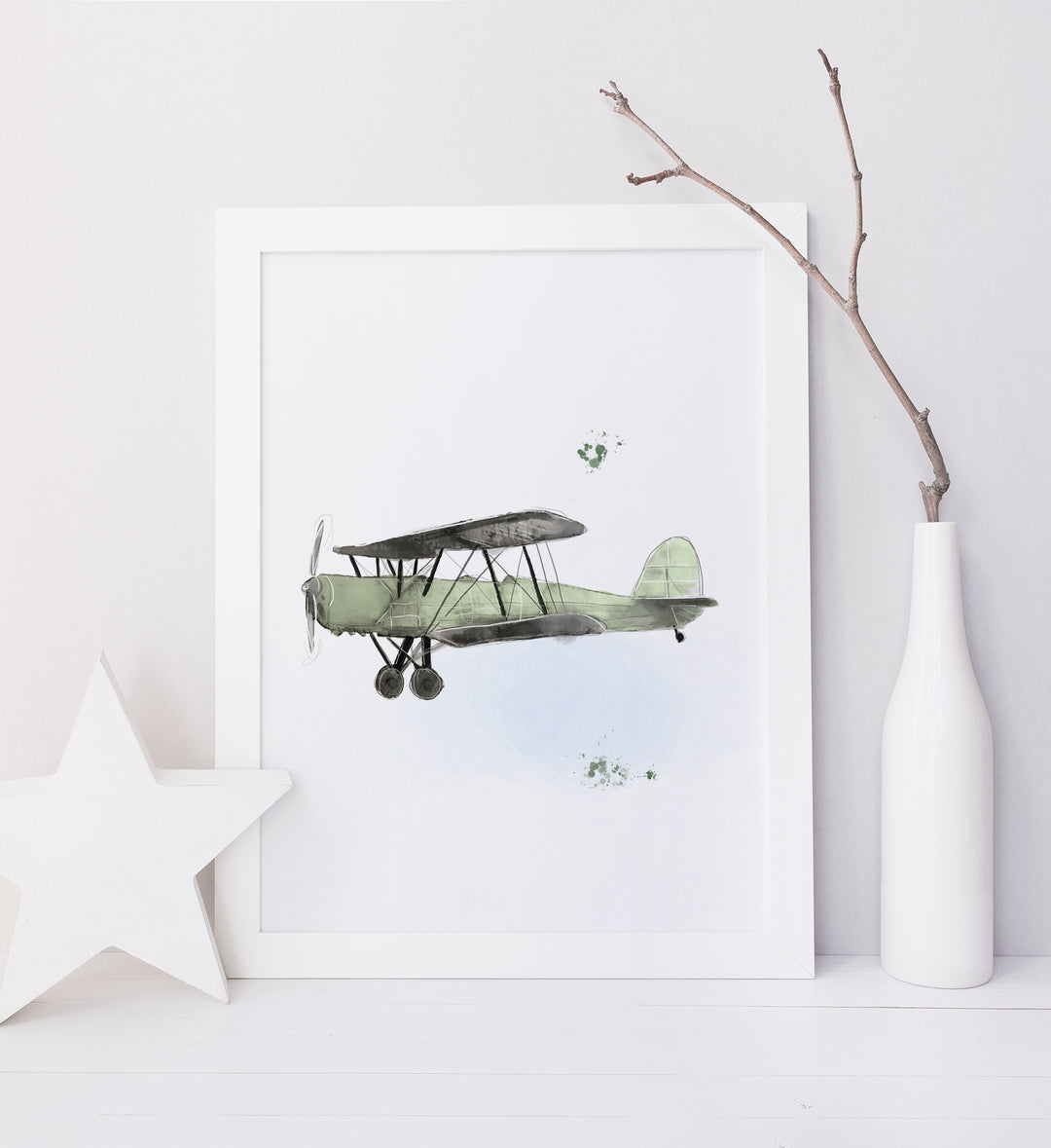Print - Vintage Airplane - Biplane