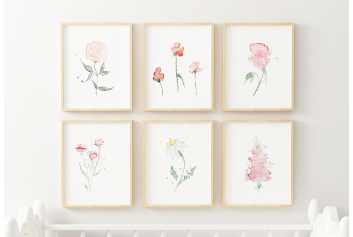 Set of floral illustrations
