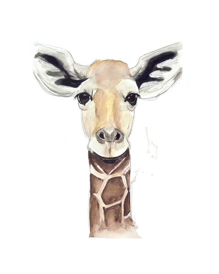 Illustration - Animaux de la jungle - Girafe