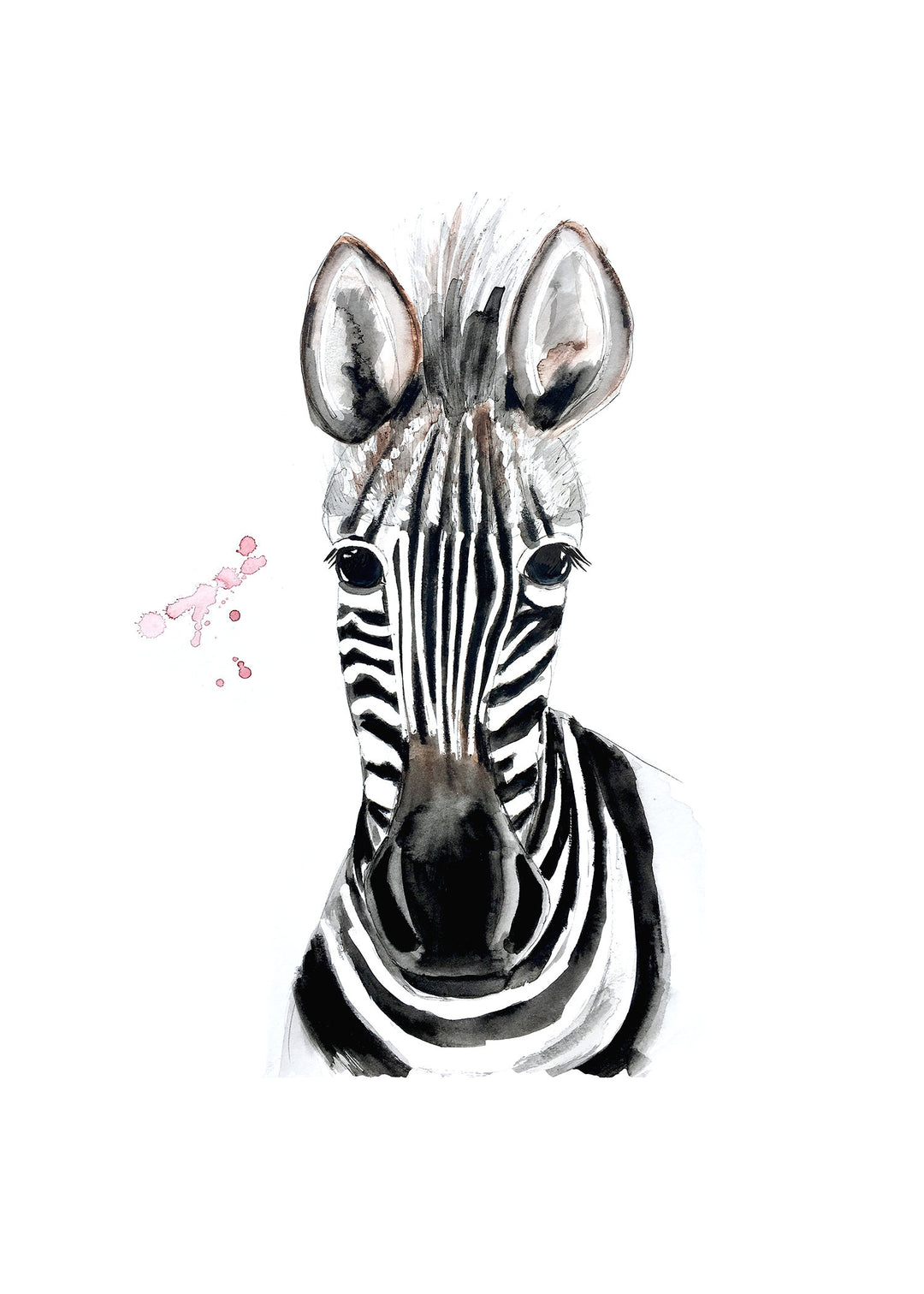 Personalized zebra birth poster