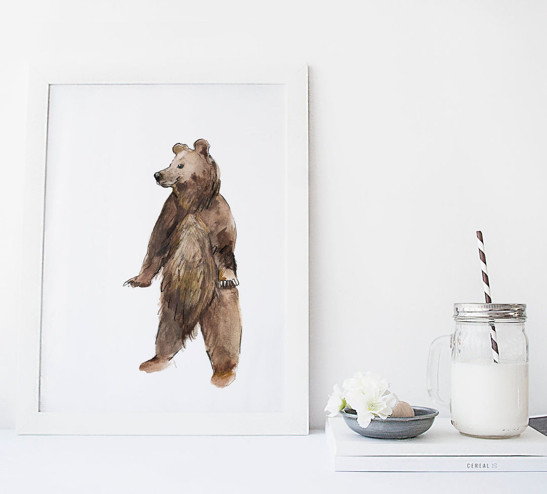 Illustration - Forest animals - Standing bear