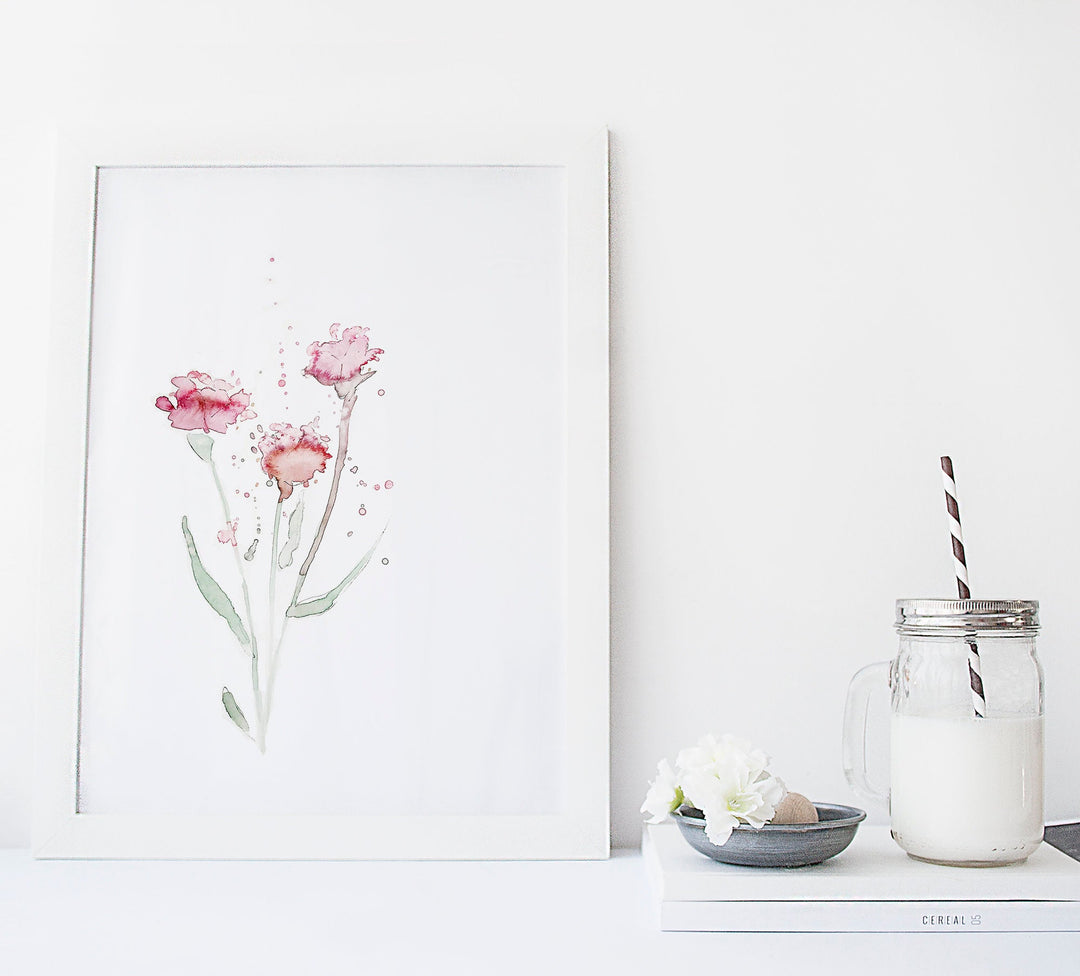 Illustration - Floral - carnations