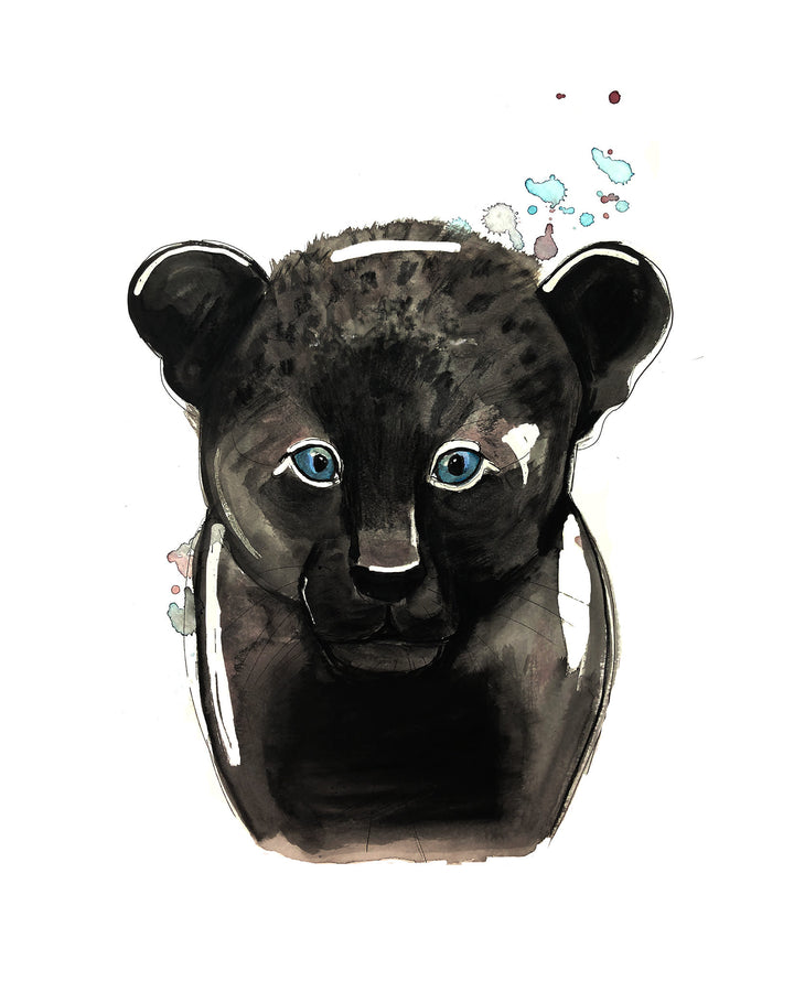 Illustration - Animaux de la jungle - Léopard noir