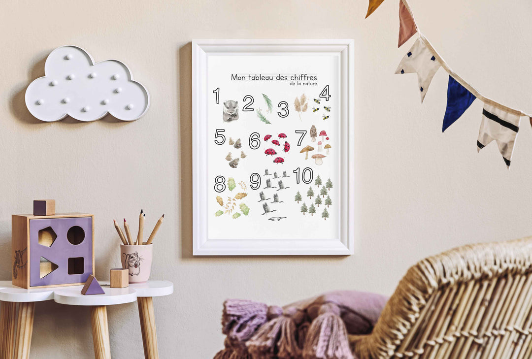 Educational Print:  Numbers of nature