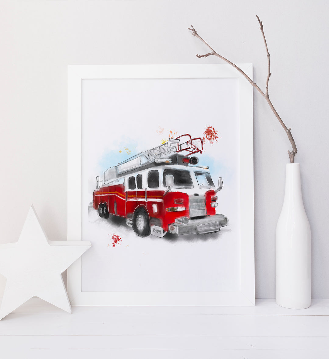 Illustration - Camion de pompier