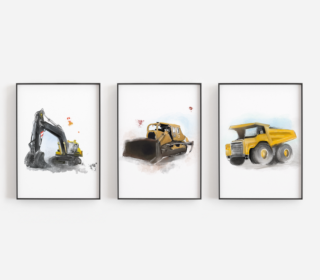 Illustration - Véhicule de transport - Camions de construction